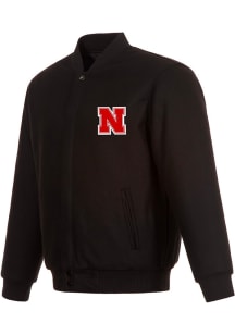 Mens Nebraska Cornhuskers Wool Heavyweight Jacket - Black
