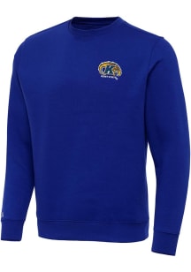 Antigua Kent State Golden Flashes Mens Navy Blue Victory Long Sleeve Crew Sweatshirt