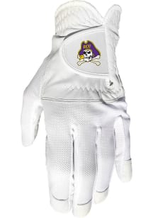 East Carolina Pirates White Cool Mesh Golf Gloves