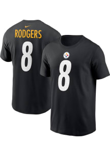 Aaron Rodgers Pittsburgh Steelers Black Home Short Sleeve Player T Shirt