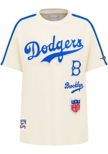 Pro Standard Brooklyn Dodgers Boys White Retro Classics Short Sleeve Fashion Tee