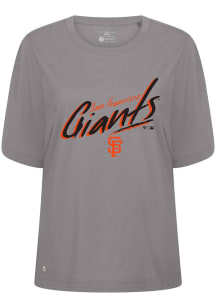 Levelwear San Francisco Giants Womens Grey Bloom Sizzle Short Sleeve T-Shirt