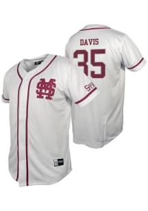 Ben Davis  Mississippi State Bulldogs Mens White NIL Baseball Jersey