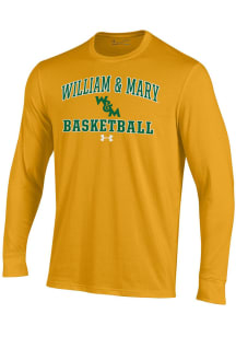 Under Armour William & Mary Tribe Gold Basketball Performance Long Sleeve T Shirt