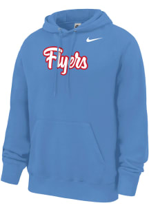 Nike Dayton Flyers Mens Light Blue Club Fleece Script Long Sleeve Hoodie