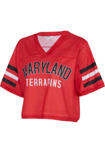 Maryland Terrapins Womens Field Goal Fashion Football Jersey - Red