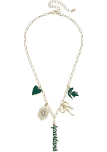 Michigan State Spartans Paperclip Charm Necklace
