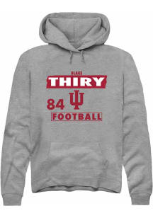 Blake Thiry Indiana Hoosiers Mens Grey Football NIL Striped Player Hood