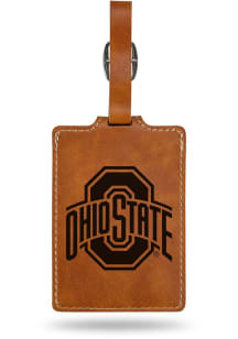 Ohio State Buckeyes Brown Laser Engraved Luggage Tag