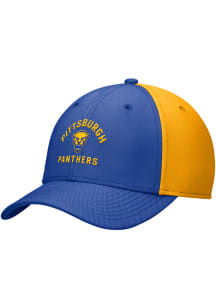 Nike Pitt Panthers Mens Blue Primetime Rise Swoosh Flex Hat