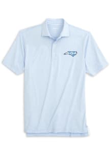 Johnnie O North Carolina Tar Heels Mens Light Blue Lyndonn Short Sleeve Fashion Polo