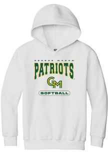 Summit Sportswear George Mason University Youth White Softball Long Sleeve Hoodie