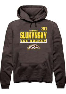 Hampton Slukynsky Western Michigan Broncos Mens Brown NIL Stacked Box Player Hood