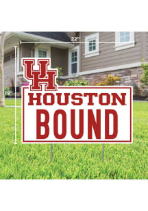 Houston Cougars School Bound Yard Sign - White