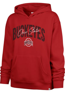 47 Ohio State Buckeyes Womens Red Muse Hooded Sweatshirt