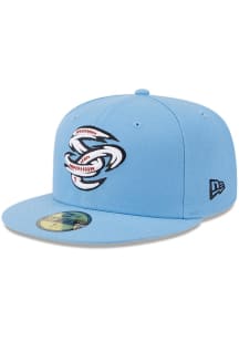 New Era Omaha Storm Chasers Mens Light Blue 2026 MiLB AC 59FIFTY Fitted Hat