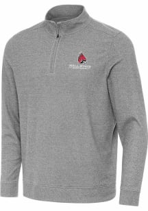 Antigua Ball State Cardinals Mens Black Subtle Long Sleeve Qtr Zip Pullover