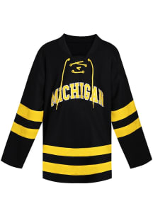 Michigan Wolverines Youth Black Primary Logo Hockey Jersey
