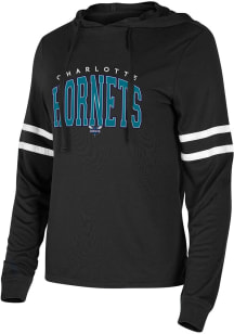 Concepts Sport Charlotte Hornets Womens Black MARATHON Hooded Sweatshirt