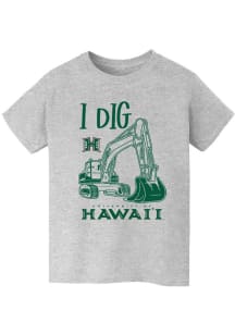 Vive La Fete Hawaii Warriors Youth Grey Excavator Short Sleeve T-Shirt