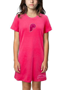 Pro Standard Philadelphia Phillies Girls Pink Classic Triple Pink Short Sleeve Dress
