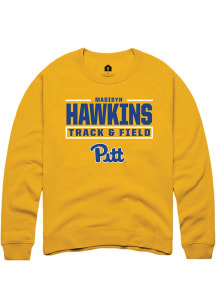 Madisyn Hawkins Pitt Panthers Mens Gold NIL Stacked Box Player Crew