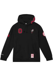 Mitchell and Ness Ohio State Buckeyes Mens Black Double Clutch Fashion Hood