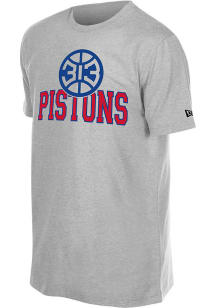 New Era Detroit Pistons Grey Heather 313 Pistons Short Sleeve T Shirt