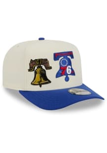 New Era Philadelphia 76ers White 2T Hardwood Classic A-Frame 9FIFTY Mens Snapback Hat