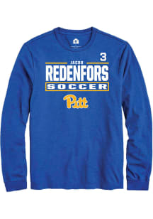 Jacob Redenfors Pitt Panthers Blue NIL Stacked Box Long Sleeve Player T Shirt