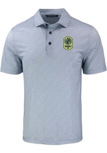 Cutter and Buck Nashville SC Mens Grey Pike Pebble Short Sleeve Polo