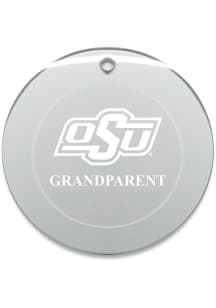 Oklahoma State Cowboys Grandparent Round Ornament - White