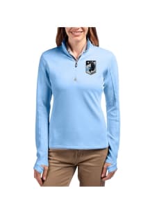 Cutter and Buck Minnesota United FC Womens Light Blue Traverse Qtr Zip Pullover