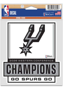 San Antonio Spurs 2026 Conference Champions 3.5" x 5" Auto Decal - Black