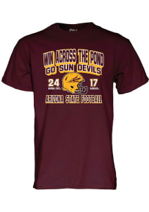 Blue 84 Arizona State Sun Devils Maroon Football beat Kansas Jayhawks Score Short Sleeve T Shirt