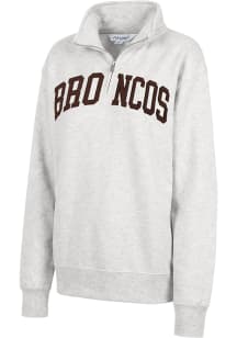 Western Michigan Broncos Womens Brown Sport Fleece Qtr Zip