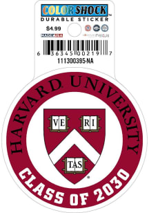 Harvard Crimson Class of 2030 Durable Stickers - Maroon