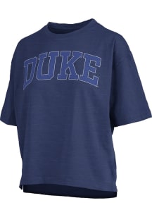 Pressbox Duke Blue Devils Womens Blue Banner Elk Jersey Short Sleeve T-Shirt