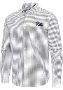 Antigua Pitt Panthers Mens Ash Ellis Long Sleeve Dress Shirt