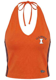 Hype and Vice Illinois Fighting Illini Womens Orange Cheer Halter Tank Top