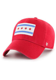 47 Chicago Chicago City Flag Clean Up Adjustable Hat - Red
