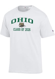 Champion Ohio Bobcats White Primary Class of 2026 Jersey Short Sleeve T Shirt