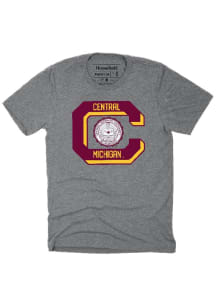 Homefield Central Michigan Chippewas Grey Seal Short Sleeve Fashion T Shirt