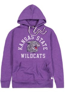 Homefield K-State Wildcats Mens Purple Vintage Number One Logo Fashion Hood