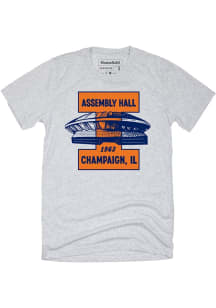 Homefield Illinois Fighting Illini Ash Assembly Hall Short Sleeve Fashion T Shirt