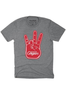 Homefield Houston Cougars Grey Heather Shasta Hand Short Sleeve Fashion T Shirt