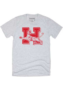 Homefield Houston Cougars Ash Vintage Monogram Cougar Short Sleeve Fashion T Shirt