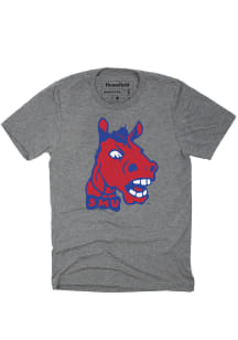 Homefield SMU Mustangs Charcoal Vintage Logo Short Sleeve Fashion T Shirt