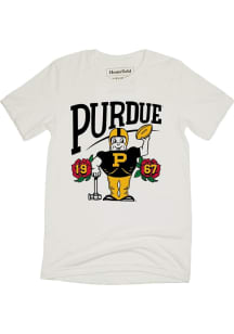 Homefield Purdue Boilermakers White Vintage 1967 Rose Bowl Short Sleeve Fashion T Shirt