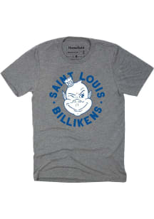 Homefield Saint Louis Billikens Grey Retro Billiken Short Sleeve Fashion T Shirt
